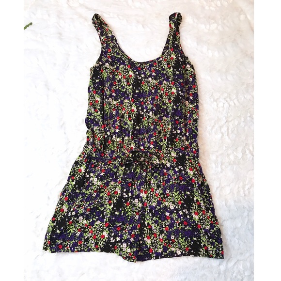 bebe Pants - Bebe Floral Tie Waist Romper